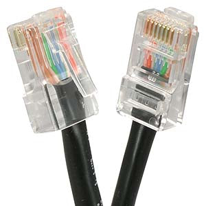  Cat5E UTP Ethernet Network Non Booted Cable Black