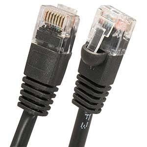 Cat5E UTP Ethernet Network Booted Cable Black