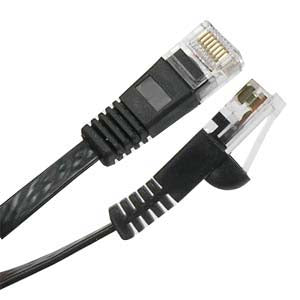 Cat6 Flat Ethernet Network Cable Black