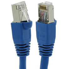 Load image into Gallery viewer, 1Ft Cat6A Shielded (SSTP) Ethernet Network Booted Cable Blue
