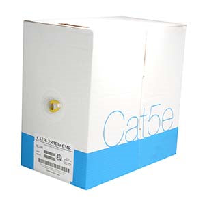 1000Ft Cat.5E Solid Wire Bulk Cable Yellow CMR