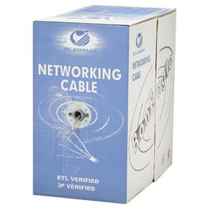 1000Ft Cat.6 24AWG Stranded UTP Ethernet Cable CMH Black