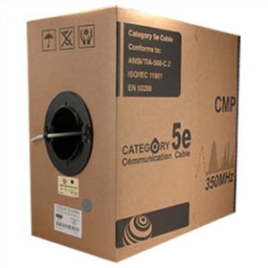 1000Ft Cat.5E Solid Cable Plenum Gray, UL/ETL/CSA