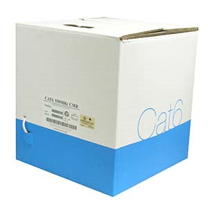 1000Ft Cat.6 Solid Wire Bulk Cable White CMR