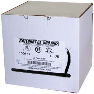 1000Ft Cat.6 Solid Cable Plenum w/Spline (CMP) Black