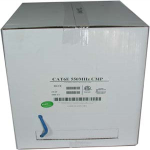 1000Ft Cat.6 Solid Cable Plenum w/Spline (CMP) Blue