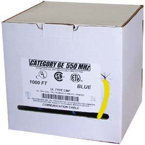 1000Ft Cat.6 Solid Cable Plenum w/Spline (CMP) Yellow
