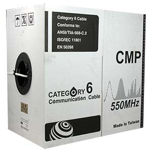 1000Ft Cat.6 Solid Cable Plenum (CMP) White