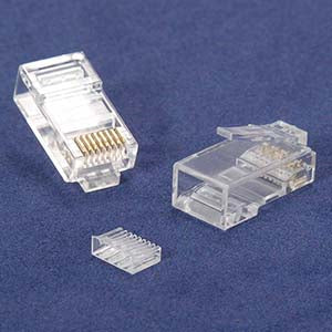 RJ45 Cat.6 Plug Stranded 50 Micron w/ Inserter 100pk