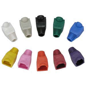 Color Boots for RJ45 Plug Black 20pk