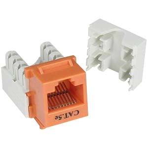 Cat.5E RJ45 110 Type Keystone Jack Orange