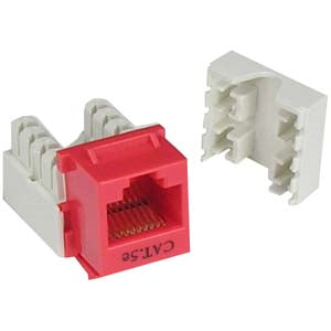 Cat.5E RJ45 110 Type Keystone Jack Red