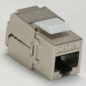 Cat.6A 180 Degrees Shielded RJ45 Keystone Jack