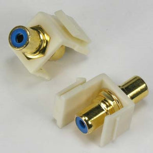 RCA Blue F/F Keystone Module Ivory Plate