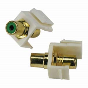 RCA Green F/F Keystone Module Ivory Plate