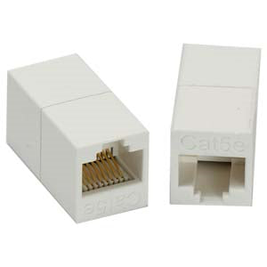 Cat.5E RJ45 Inline Coupler White