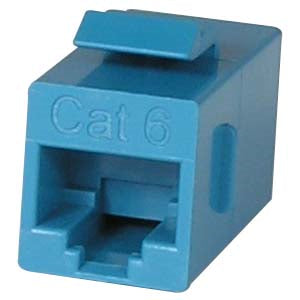 Cat.6 Inline Coupler w/Keystone Latch Blue