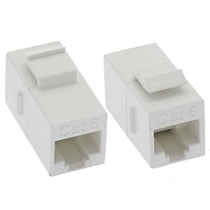 Cat.5E Inline Coupler w/Keystone Latch White