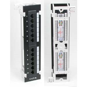 Cat.5E 110 Type Patch Panel 12Port Vertical w/Bracket