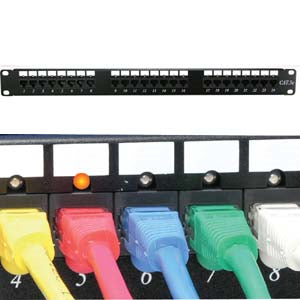 Cat.5E 110 Patch Panel 24Port Rackmount w/LED Indicator