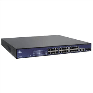 EtherWAN 24Port 10/100 Web-Smart PoE Switch