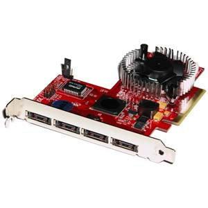 4 Port PCIe eSATA Host RAID Controller Card, NORCO-4629