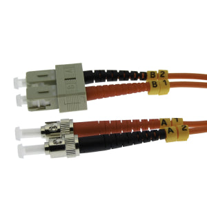 ST-SC Duplex Multimode 62.5/125 Fiber Optic Cable