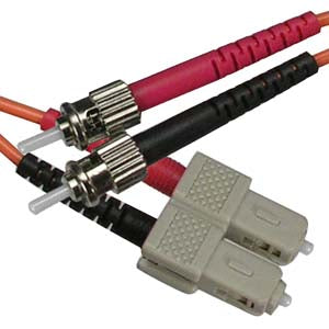 ST-SC Duplex Multimode 50/125 Fiber Optic Cable