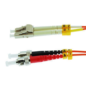ST-LC Duplex Multimode 62.5/125 Fiber Optic Cable