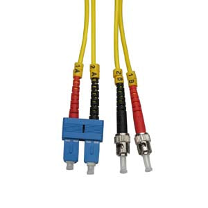 ST-SC Duplex Singlemode 9/125 Fiber Optic Cable