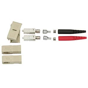 Fiber Optic SC Multimode Duplex 3mm Connector (Red/Black)
