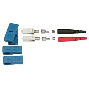 Fiber Optic SC Singlemode Duplex 2mm Connector (Red/Black)