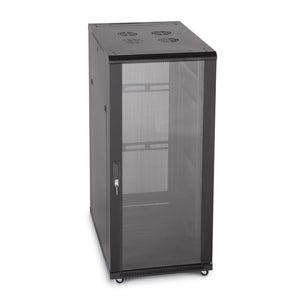 27U Server Rack, Glass Front/Vented Rear