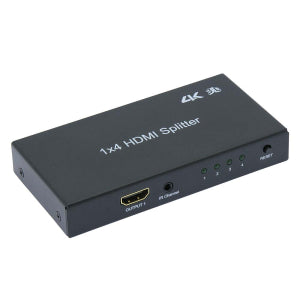 HDMI 4-Way (1-in/4-out) Splitter 3D, 4Kx2K with IR Extension