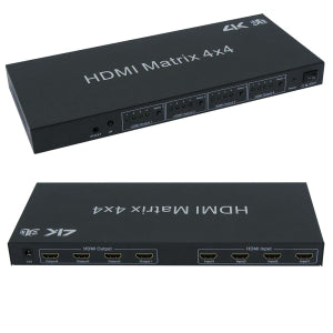 HDMI 4x4 Matrix with IR Remote Control Extension, 3D