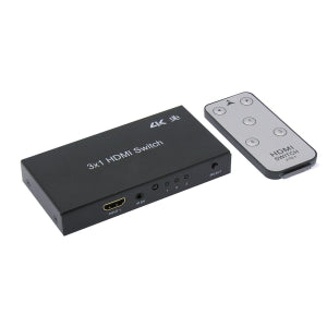 3Way (3-in/1-out) HDMI Switch 4K x 2K 3D with IR Extension