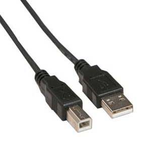 15Ft A-Male to B-Male USB2.0 Cable Black
