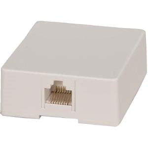 RJ45 Modular Single Port Surface Mount Jack White