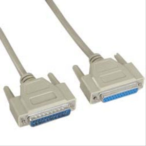 25Ft DB25 M/F Serial Cable 25C Straight