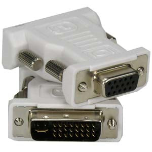 DVI-I Dual Link Male (24+5) / VGA (DB15HD) Female Adapter