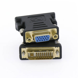 DVI-I Dual Link Male (24+5) / VGA (DB15HD) Female Adapter Gold Plated