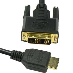 6Ft HDMI Male to DVI-D Single Male Cable Gold Plated