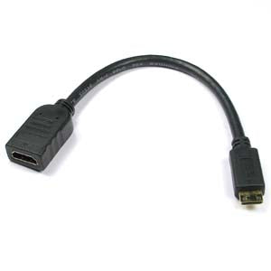 8 Inch High Speed HDMI-Female/Mini-Male(C) Cable