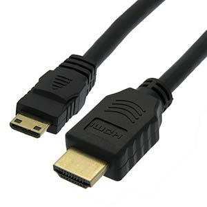 10Ft High Speed HDMI-Male/Mini-Male Cable