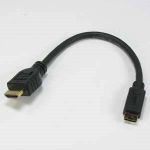 8 Inch High Speed HDMI-Male/Mini-Male Cable