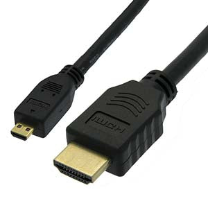 6Ft High Speed HDMI Male/Micro(D-Type) Male Cable