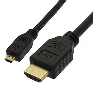 3Ft High Speed HDMI Male/Micro(D-Type) Male Cable
