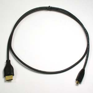 6Ft High Speed HDMI Male/Micro(D) Male Thin Cable 36AWG