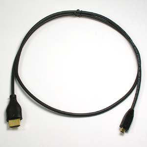 1Ft High Speed HDMI Male/Micro(D) Male Thin Cable 36AWG