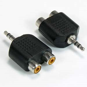 3.5mm Stereo Plug to Dual RCA Jack Adapter